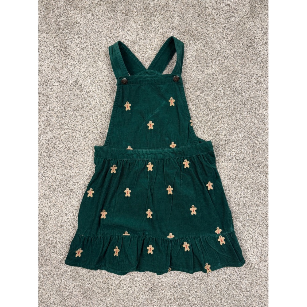 Gymboree‎ Jumper Dress Kids Size 6 Green Gingerbread Corduroy Overall